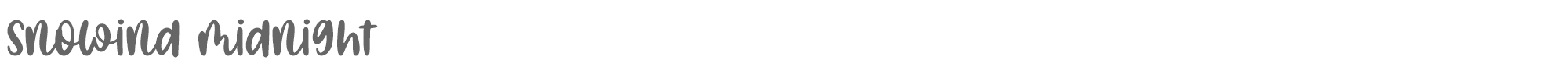 Sample characters Snowind Midnight Font